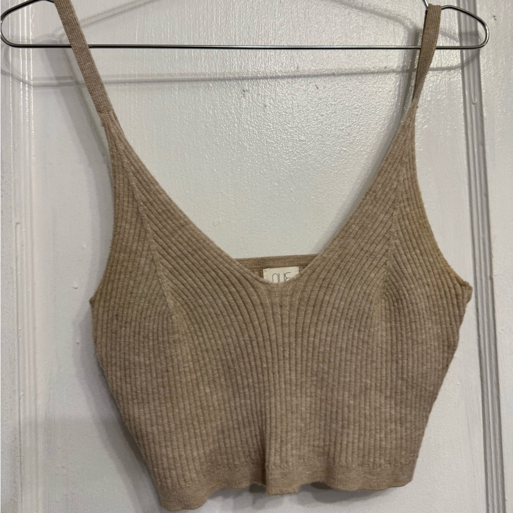 Garage Tan Ribbed Camisole